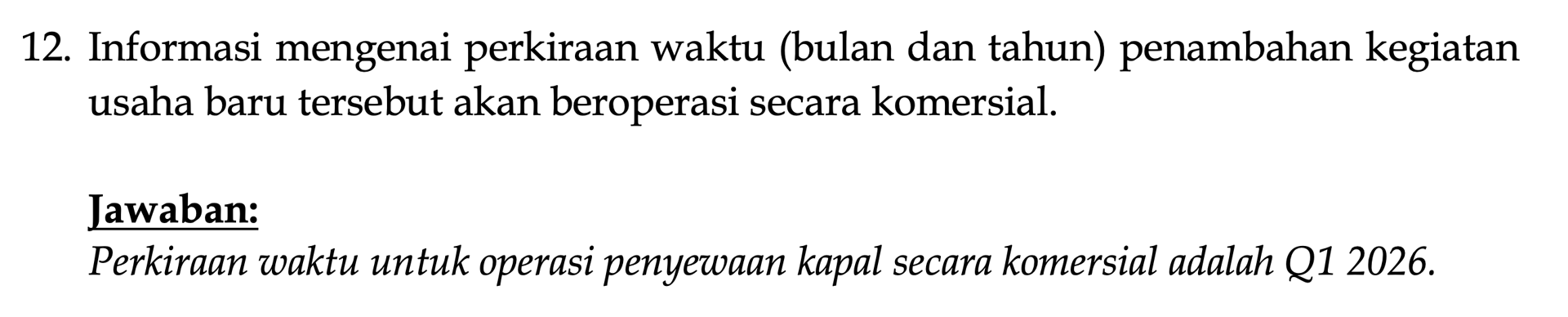 Timeline-nya sih masuk akal ya di Q1 2026