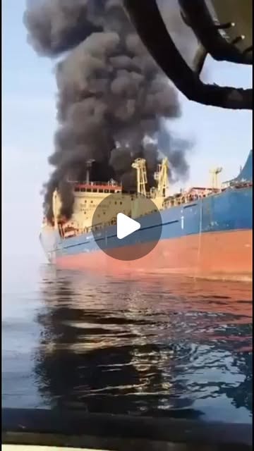 Afshin Ismaeli | Iranian forces attacked a tanker from their own “shadow fleet” in the Strait of Hormuz, causing it to catch fire and begin sinking.  The... | Instagram