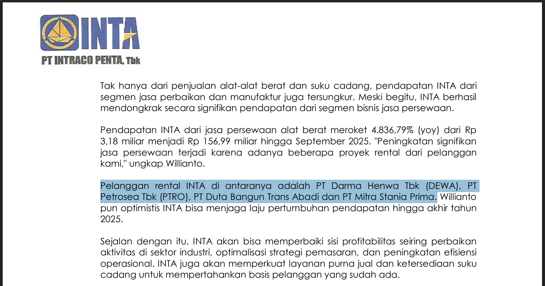 Paparan Publik INTA 9 Desember 2025 