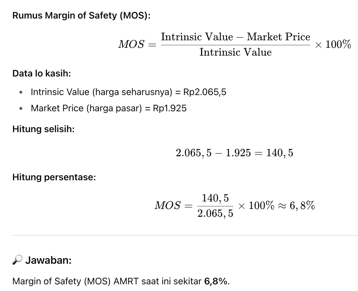 Kalau males ngitung, bisa pakai ChatGPT aja 😄